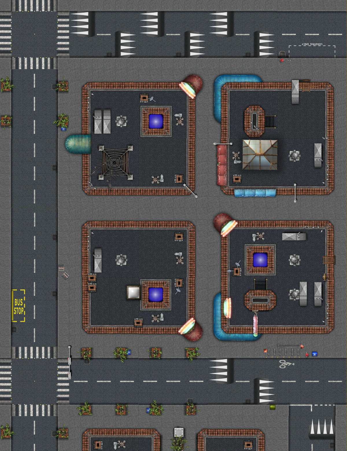 Modern Streets Tiles - MapForge