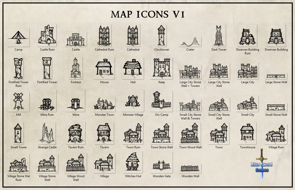 Dungeon Map Symbols