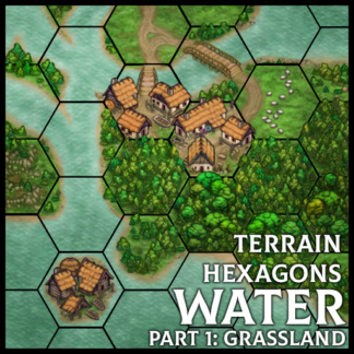 Terrain Hexagons - Water (Grassland)